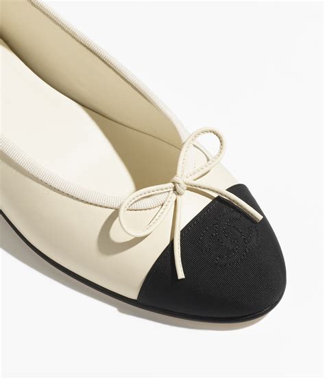 chanel ballet flats in black calf leather footwear with elasticated|Chanel ballet flats sale.